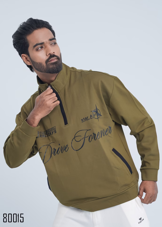 DriveForever olive green sweatshirt From Canton BD