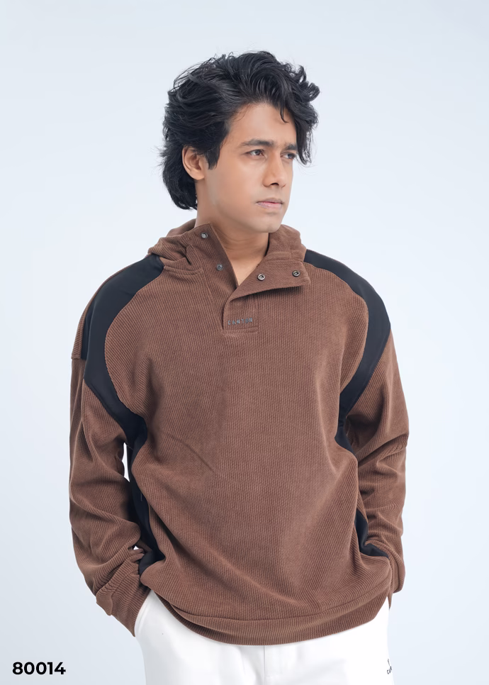 Vector Panel Hoodie From (Brown) Canton BD