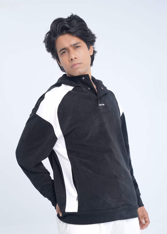 Vector Panel Oversized Hoodie - Image 2