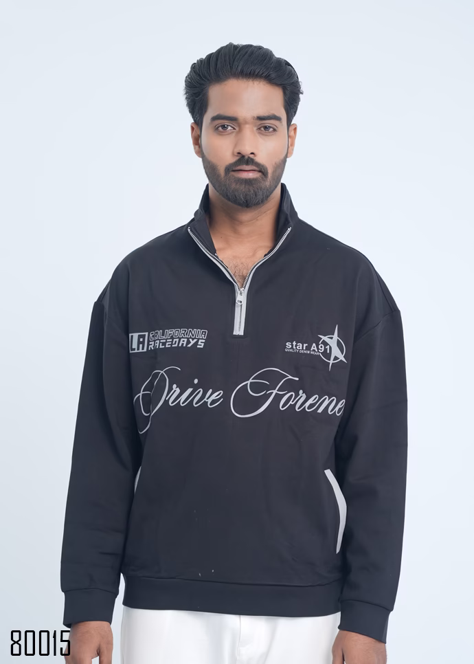 DriveForever Oversized Black Sweatshirt of Canton BD