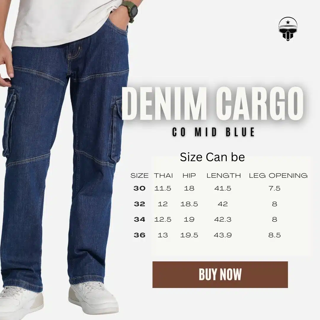 Regular Fit Cargo Denim Pant - Image 2