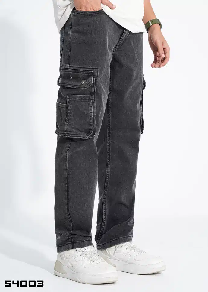 Straight Fit Cargo Denim Pant - Image 3