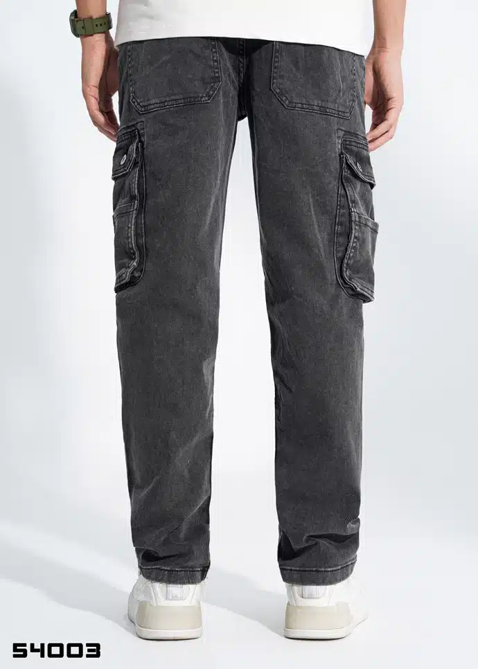 Straight Fit Cargo Denim Pant - Image 4