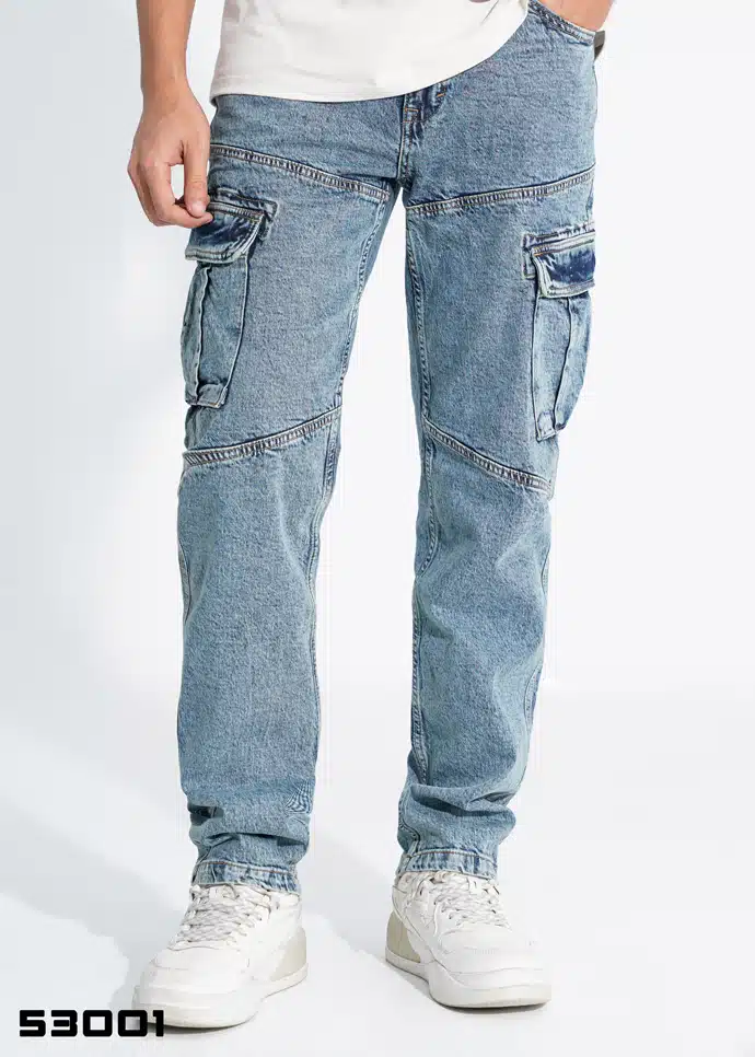 Regular Fit Cargo Denim Pant
