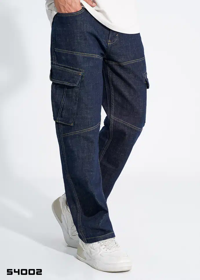 Straight Fit Cargo Denim Pant - Image 2