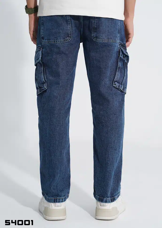 Straight Fit Cargo Denim Pant - Image 2