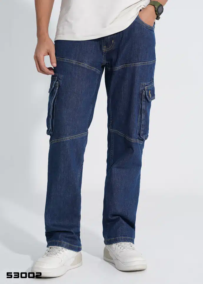 Regular Fit Cargo Denim Pant