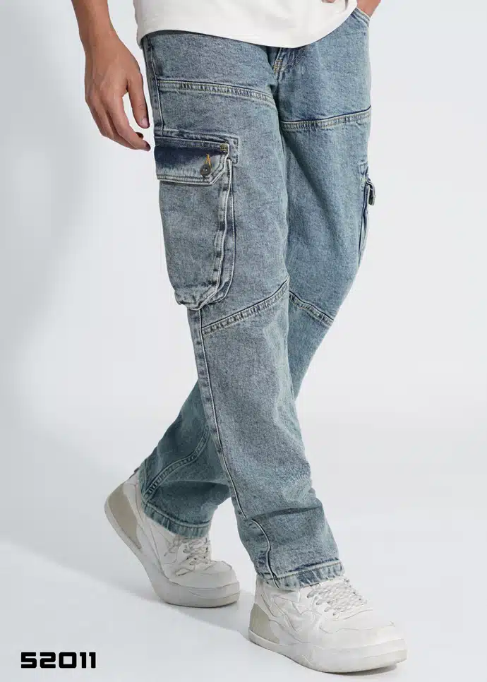 Slim Fit Cargo Denim Pant