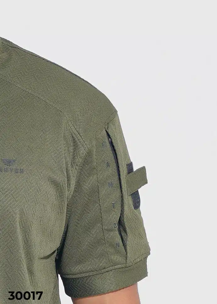 TACTICAL QUARTER ZIP POLO SHIRT - OLIVE (30017) - Image 4